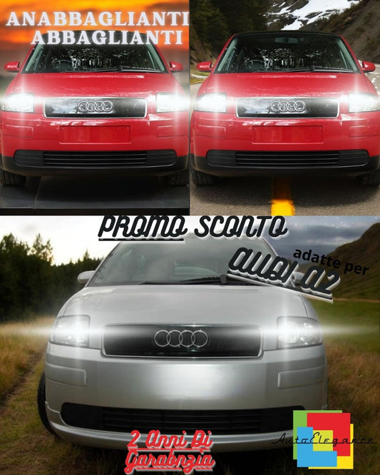 😎AUDI A2 FULL LED HEADLIGHT KIT LOW BEAM HIGH BEAM POSITION LED 6000K😎 