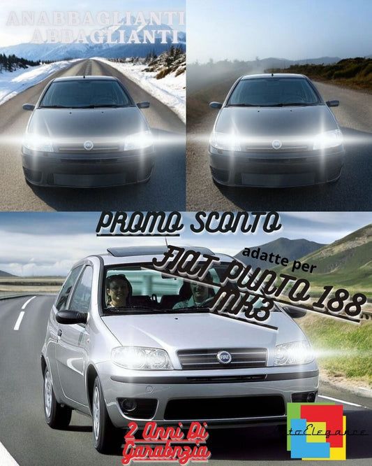 💥FULL LED HEADLIGHT KIT FIAT PUNTO 188 MK3LOW BEAM HIGH BEAM POSITION LIGHTS💥 