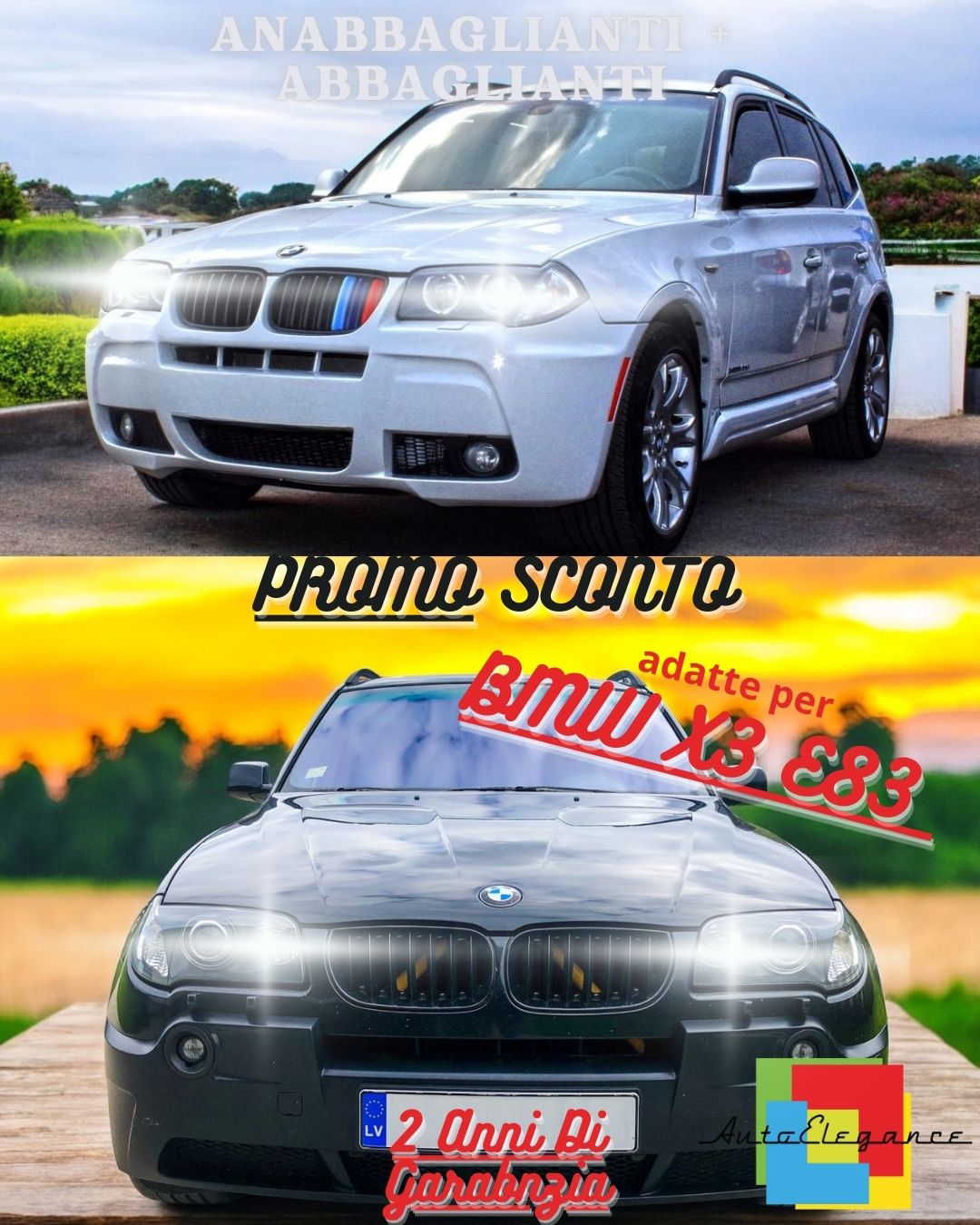 😤KIT LED BMW X3 E83 ANABBAGLIANTI ABBAGLIANTI CANBUS 3.0 BIANCO NOAVARIA LUCI😤