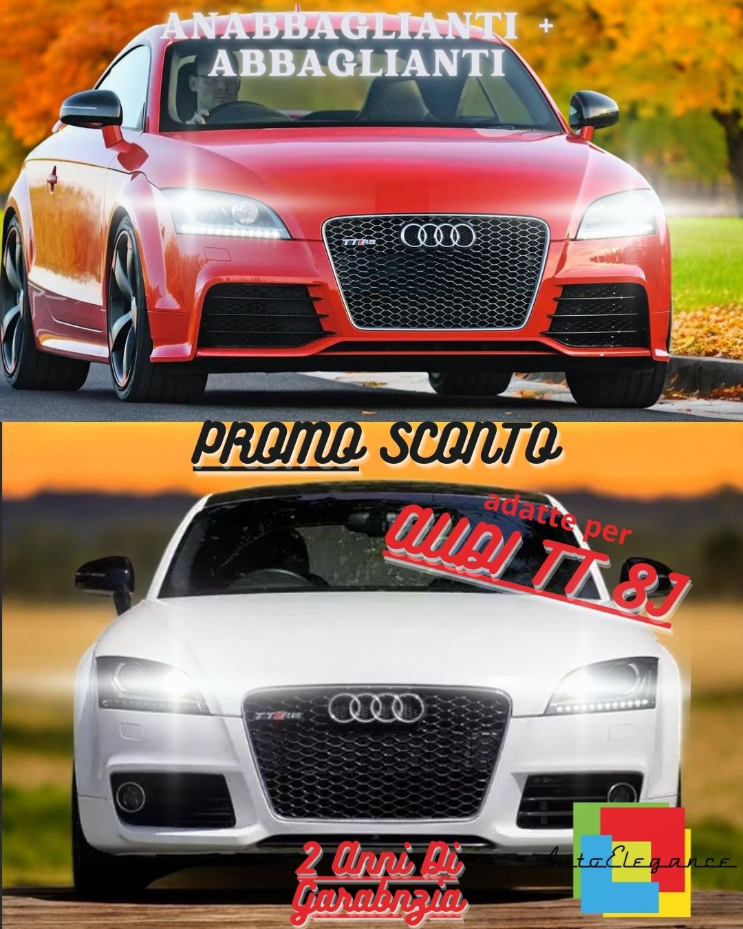 💎KIT FARI FULL LED CANBUS AUDI TT 8J ANABBAGLIANTI ABBAGLIANTI POSIZIONE 6000K💎