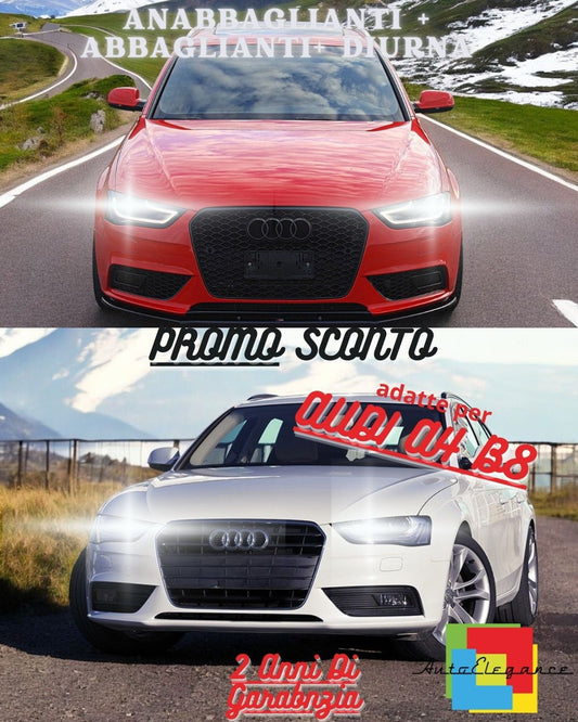 🔥AUDI A4 FULL LED HEADLIGHT KIT LOW BEAM HIGH BEAM AND LED DAYTIME LIGHTS 6000K🔥 