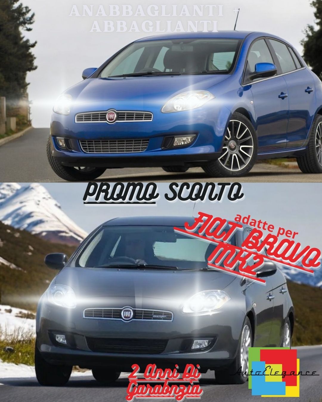 ⭐FULL LED HEADLIGHT KIT FIAT BRAVO MK2 LOW BEAM HIGH BEAM POSITION LIGHTS6000K⭐ 