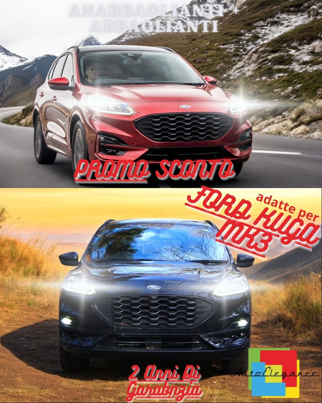 ❤️FULL LED HEADLIGHT CONVERSION FORD KUGA MK3LOW BEAM HIGH BEAM FOG LIGHTS❤️ 