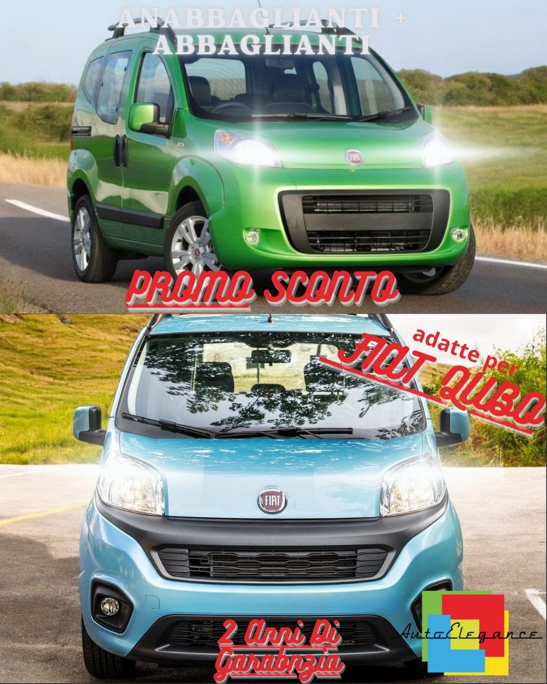 🤩FIAT QUBO LED HEADLIGHT KIT LOW BEAM HIGH BEAM H4 POSITION LIGHTS T10🤩 