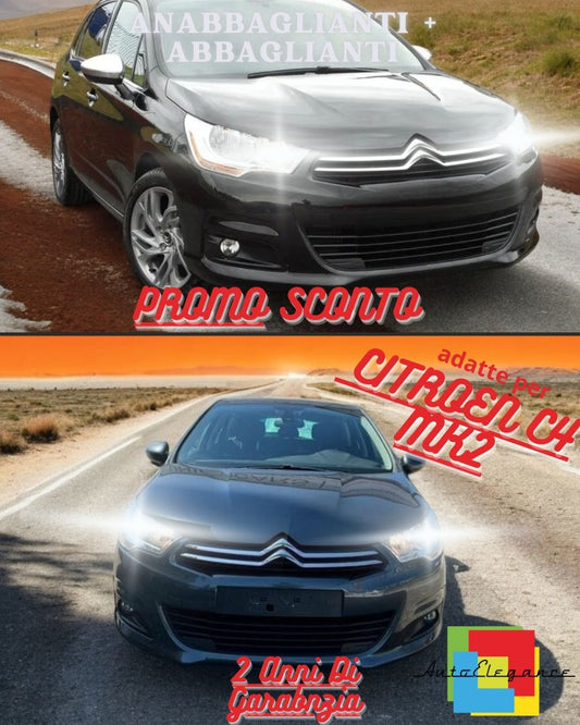 😎CITROEN C4 MK2 LED HEADLIGHT KIT LOW BEAM HIGH BEAM FULL LED 6000K😎 