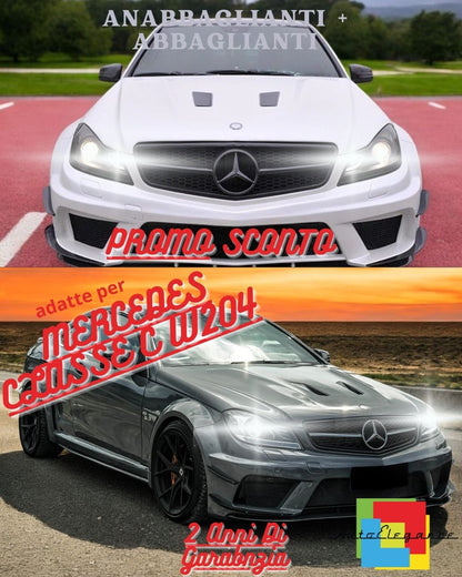 ✨MERCEDES C CLASS W204 LED KIT LOW BEAM HIGH BEAM CANBUS WHITE✨ 