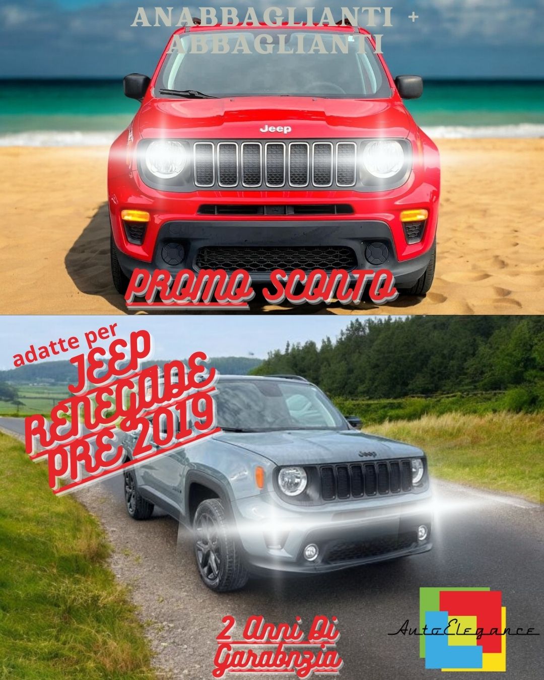 ✨FULL LED KIT JEEP RENEGADE PRE 2019 LOW BEAM HIGH BEAM DRL FOG LIGHTS✨ 