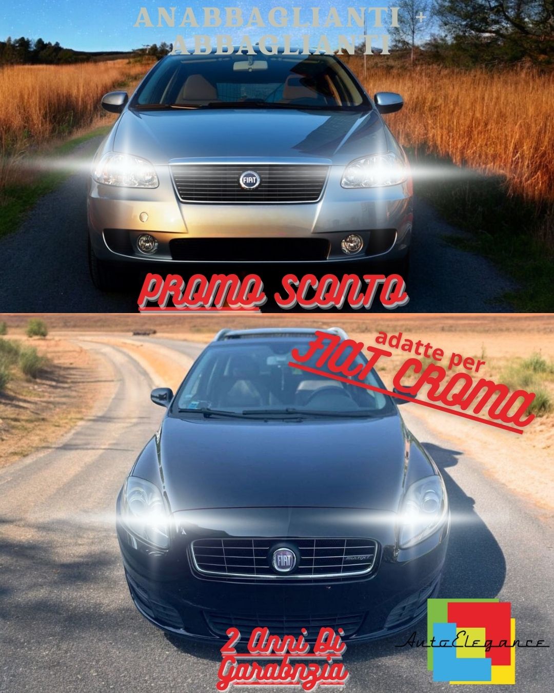 ✨FULL LED HEADLIGHT CONVERSION FIAT CROMA RESTYLING 19600 LUMEN 6000K WHITE CANBUS✨ 