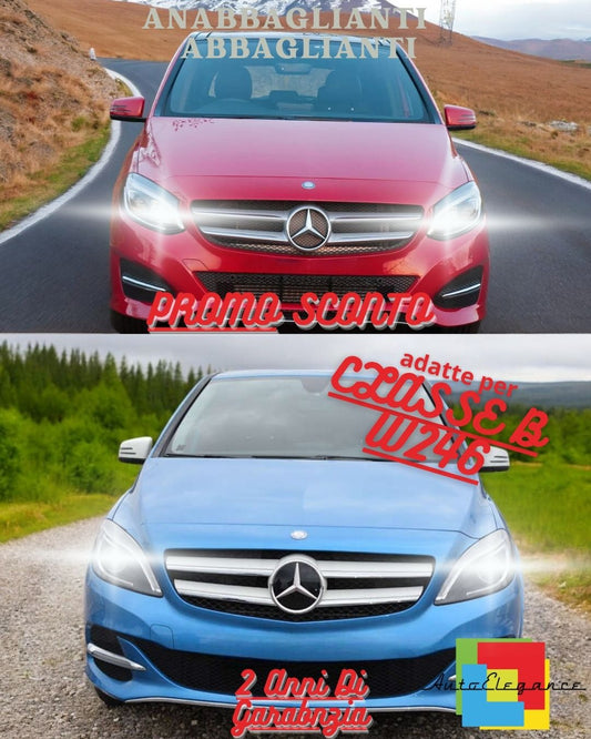 😍FULL LED HEADLIGHT KIT MERCEDES A CLASS LOW BEAM H7 HIGH BEAM DAYTIME H15😍 