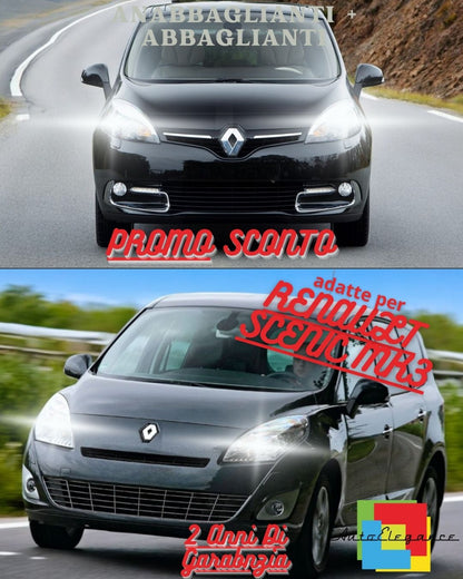 💯RENAULT SCENIC MK3 LED HEADLIGHT KITLOW BEAM HIGH BEAM POSITION LIGHTS6000K💯 