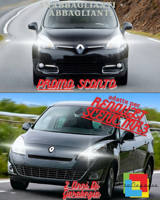 💯RENAULT SCENIC MK3 LED HEADLIGHT KITLOW BEAM HIGH BEAM POSITION LIGHTS6000K💯 