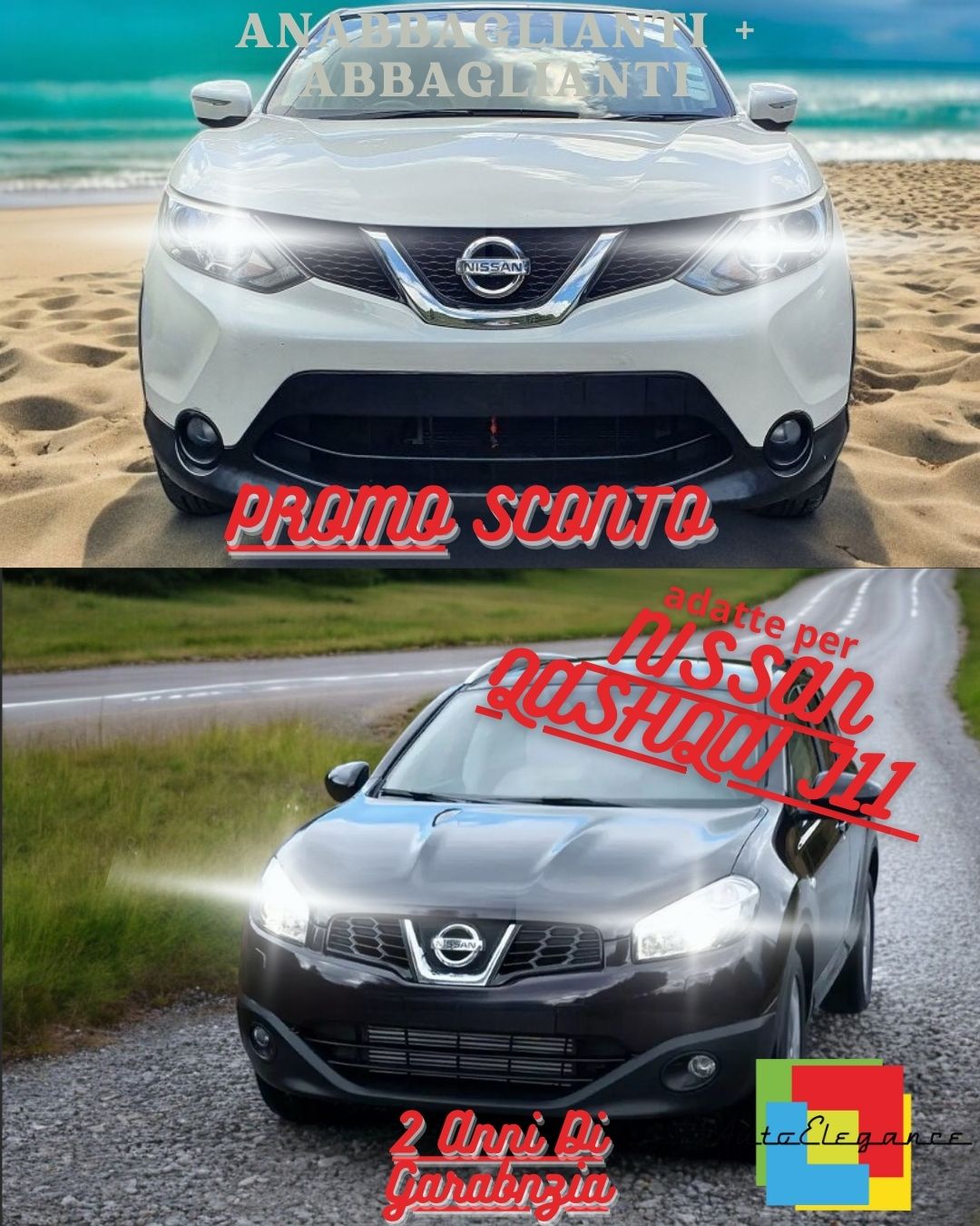 😍FULL LED HEADLIGHT KIT FOR NISSAN QASHQAI J11 LOW BEAM H11 + HIGH BEAM H7😍 