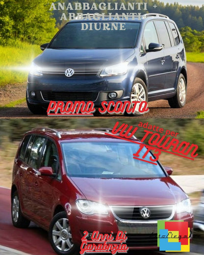 🔥VW TOURAN 1T3 LED KIT LOW BEAM + HIGH BEAM + DAYTIME LIGHT + POSITION CANBUS🔥