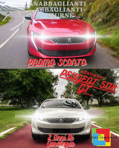 ❤️FULL LED HEADLIGHT KIT PEUGEOT 508 GT LOW BEAM HIGH BEAM LED CANBUS WHITE❤️