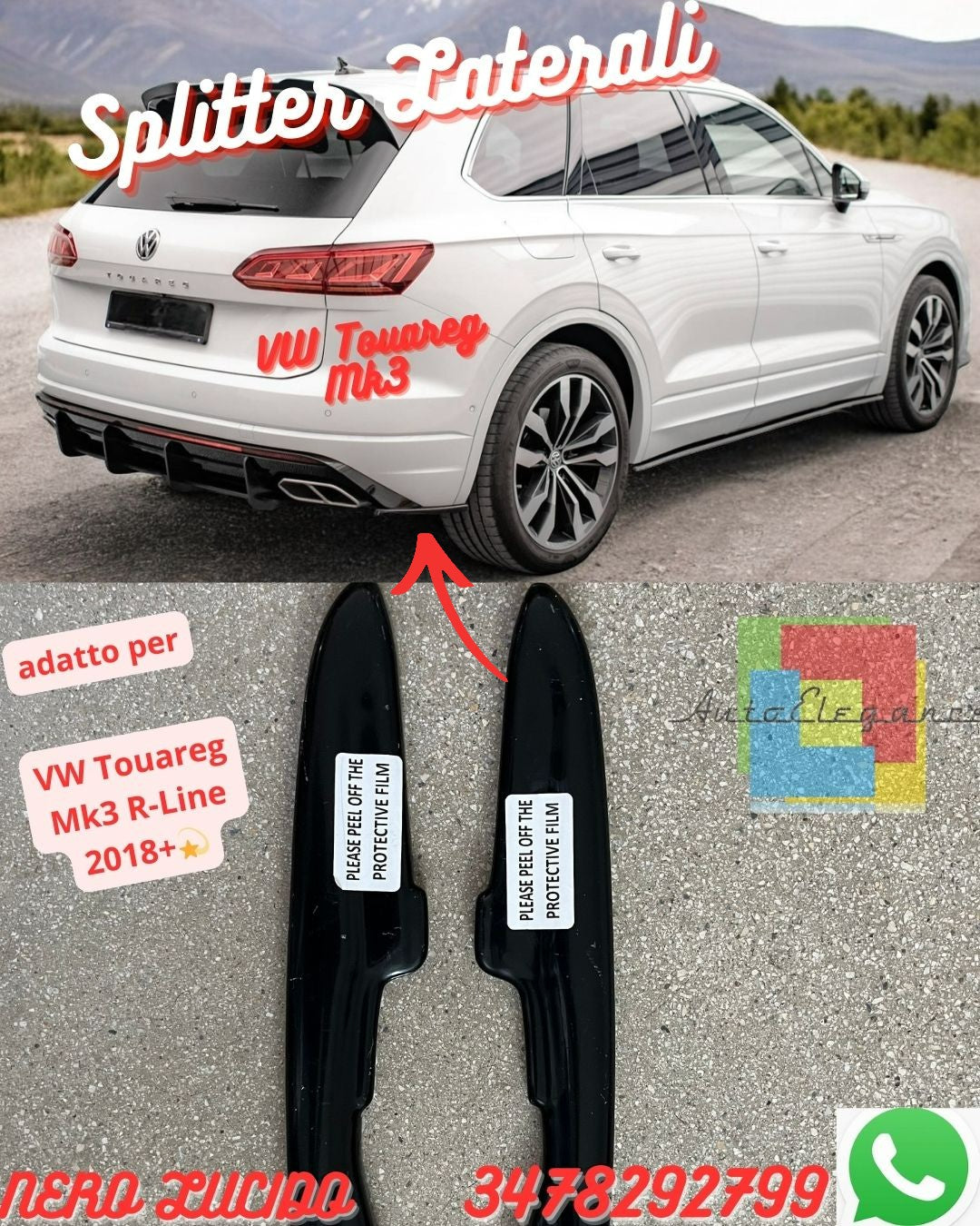 💫💫FLAP Laterali Posteriori VW VOLKSWAGEN Touareg Mk3 R-Line 2018+💫💫