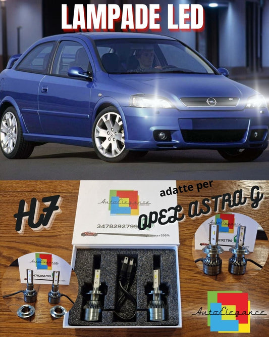 Kit Luci LED per Opel Astra G ANABBAGLIANTI H7 CANbus Bianco Puro 6500K 8000LM