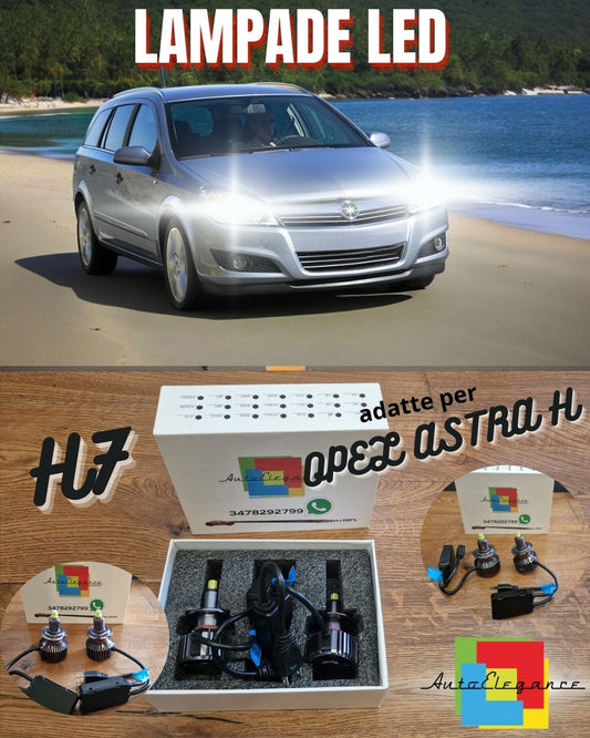 Kit Luci LED per Opel Astra H ANABBAGLIANTI H7 CANbus Bianco Puro 6500K