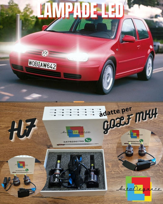 Kit LED per Volkswagen GOLF 4 ANABBAGLIANTI H7 CANbus Bianco Puro 6500K 12000LM