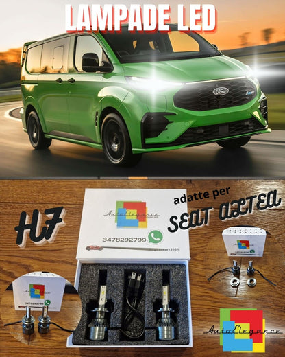 H7 LED Bulbs for Ford TRANSIT, TOURNEO CONNECT 2 Low Beam CANbus White