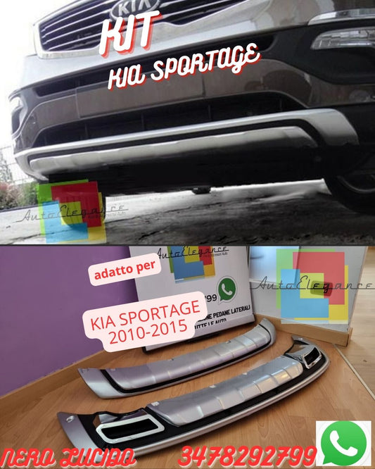 FRONT + REAR BUMPER UNDER KIT SUITABLE FOR KIA SPORTAGE 2010-2015 ✅✅ ✅ 