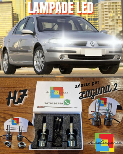 Full LED H7 Kit for Renault Laguna 2 Lights LOW BEAM CANbus White POWERFUL 
