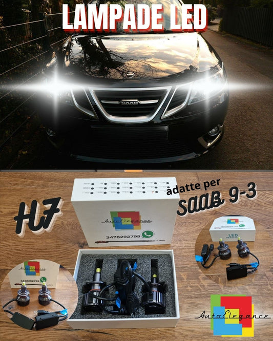 Kit Luci LED per Saab 9-3 II Restyling, 9-X ANABBAGLIANTI H7 CANbus 6500K Bianco