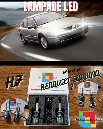 H7 LED Bulbs for Renault Laguna 2 2005 White Lights LOW BEAM CANbus 