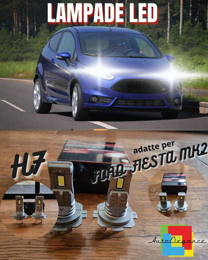 KIT LED H7 PER FORD FIESTA VI MK6 RESTYLING 6000K 6000 LUMEN ANABBAGLIANTI