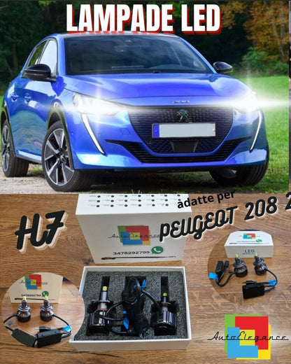 Kit LED H7 CANbus per Peugeot 208 2 ANABBAGLIANTI Bianco Ghiaccio 6500K 12000LM