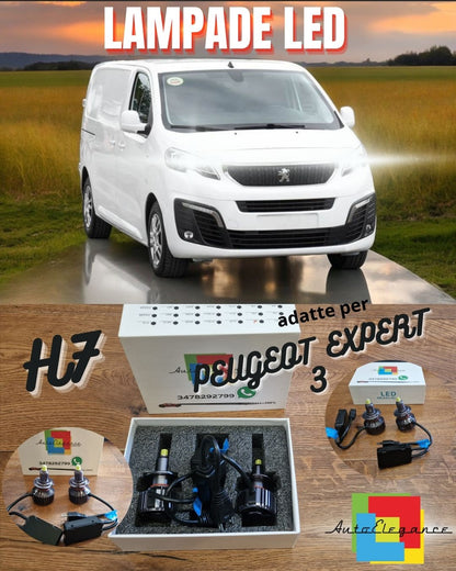 Kit Full LED H7 per Peugeot Partner 3 Luci ANABBAGLIANTI CANbus Bianco POTENTE