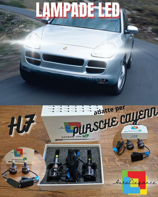 Kit LED H7 per Porsche CAYENNE 955 07-10 ANABBAGLIANTI Lenticolari CANbus 6500K