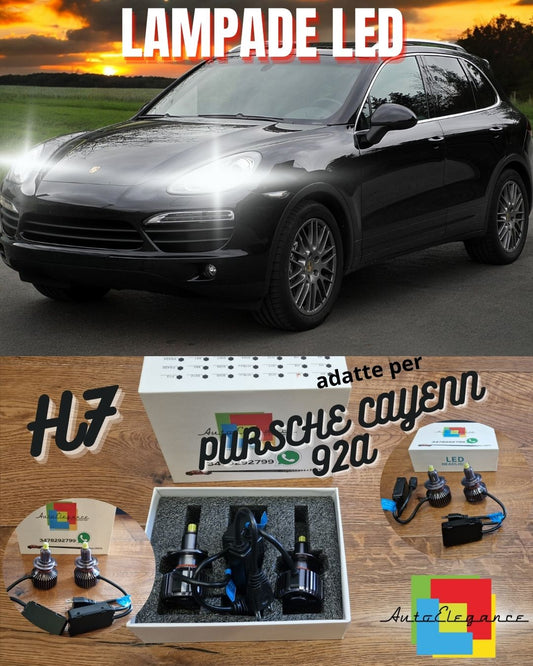 Kit LED H7 per Porsche CAYENNE 2 92A ANABBAGLIANTI Lenticolari CANbus 6500K