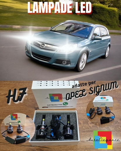 Kit LED H7 per Opel Signum 2006 ANABBAGLIANTI Fari Lenticolari CANbus 12000LM