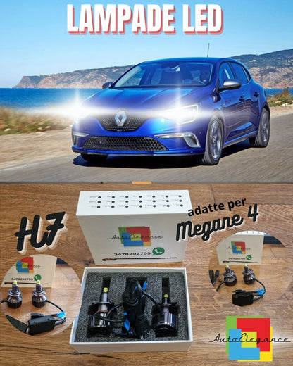 Kit Full LED H7 per Renault MEGANE 4 ANABBAGLIANTI Fari Lenticolari CANbus 6500K