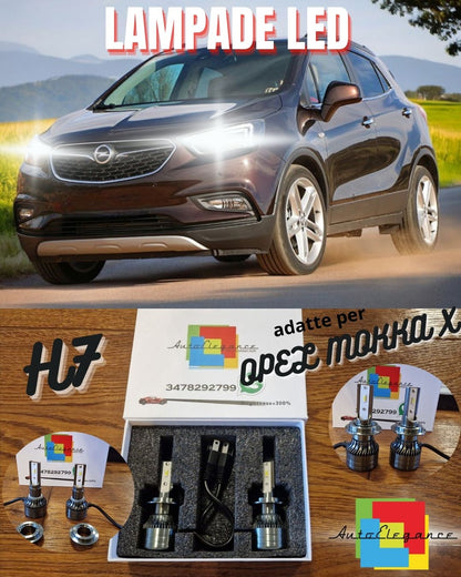 Kit Lampadine LED per Opel Mokka X ANABBAGLIANTI H7 Luce Bianca CANbus 6500K