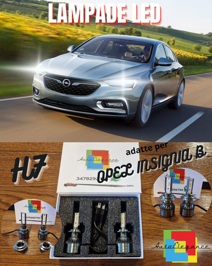 Kit Full LED H7 per Opel Insignia B Luci ANABBAGLIANTI CANbus Bianco POTENTE