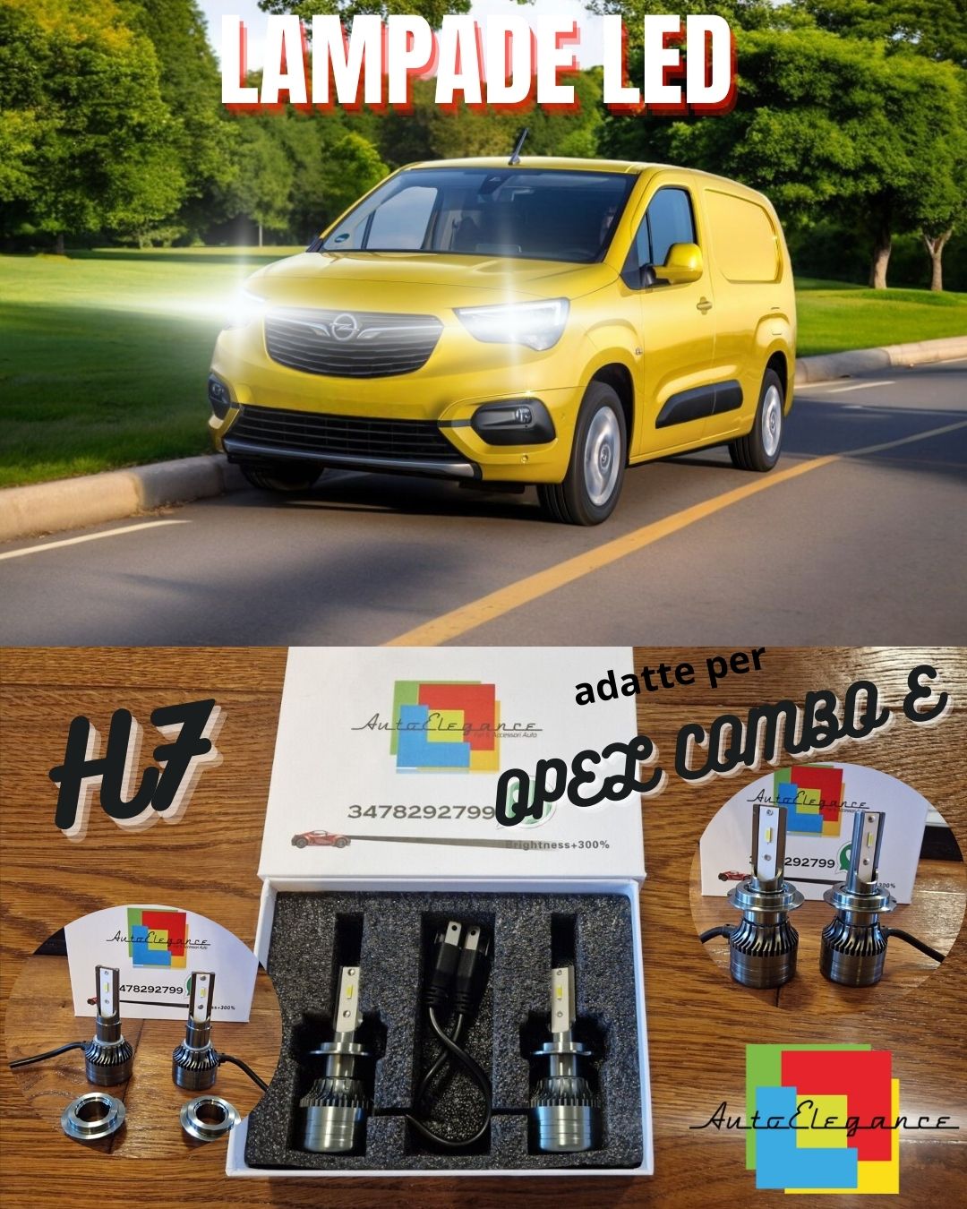LED Bulb Kit for Opel Combo E LOW BEAM H7 White Light CANbus 6500K