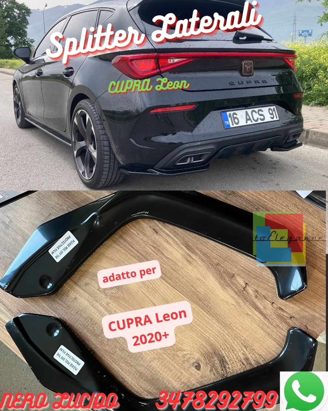Rear Side Splitters ✨✨CUPRA Leon 2020+ Version 2 ✨✨ 