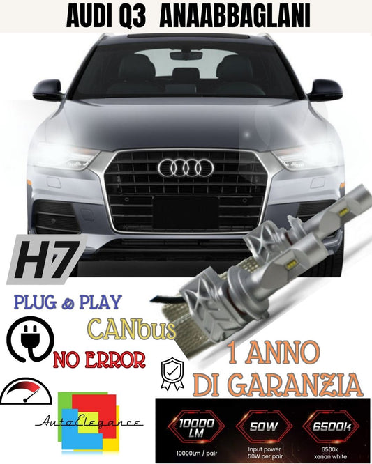 😎 AUDI Q3 8U FULL LED KIT H7 6500K WHITE 8000 LUMEN CANBUS HIGH BEAM LAMPS