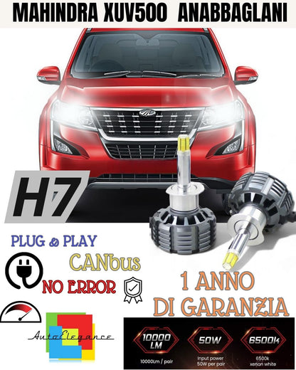 H7 LED KIT MAHINDRA XUV500 RESTYLING CANBUS 6000K 9600 LUMENS LOW BEAM 