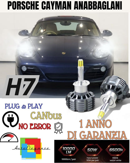 🖤🖤 KIT LED H7 CANBUS PORSCHE CAYMAN 981 9600 LUMEN 6000K CANBUS LOW BEAM