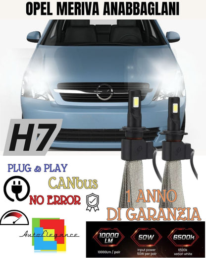 H7 FULL LED KIT FOR OPEL MERIVA LOW BEAM 6000K XENON CANBUS NO FAILURE