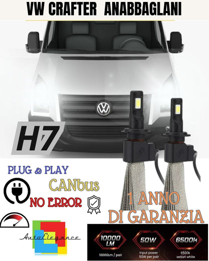 VOLKSWAGEN CRAFTER 2E H7 LED KIT 6000K XENON LOW BEAM 6400 LUMEN NO FAILURE