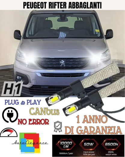 PEUGEOT RIFTER LED HIGH BEAM LAMPS H1 LED LAMPS NO FAILURE WHITE XENON