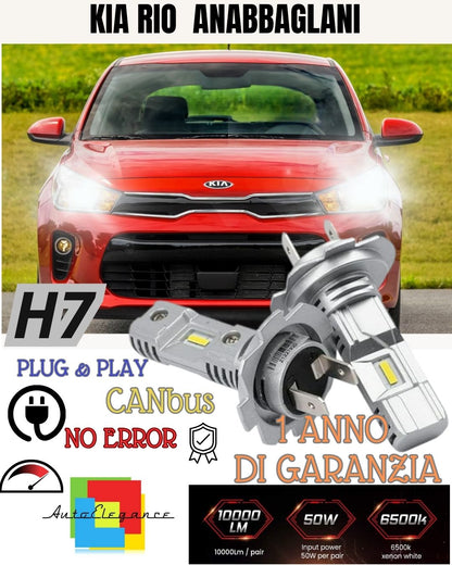 H7 LED KIT FOR KIA RIO MK3 6000K WHITE 6000 LUMEN CANBUS LOW BEAM NO ERROR