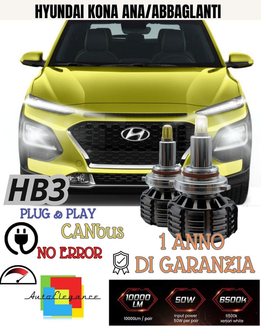 HB3 LED KIT HYUNDAI KONA RESTYLING FROM 2020+ 6000K LOW BEAM / HIGH BEAM 