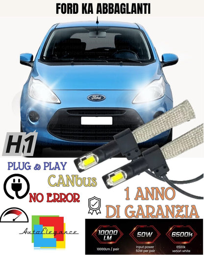 KIT FULL LED FORD KA H1 6000K NO ERROR GLARE CANBUS 6400 LUMEN