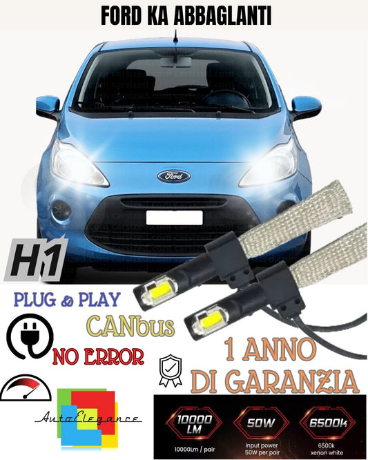 KIT FULL LED FORD KA H1 6000K NO ERROR GLARE CANBUS 6400 LUMEN