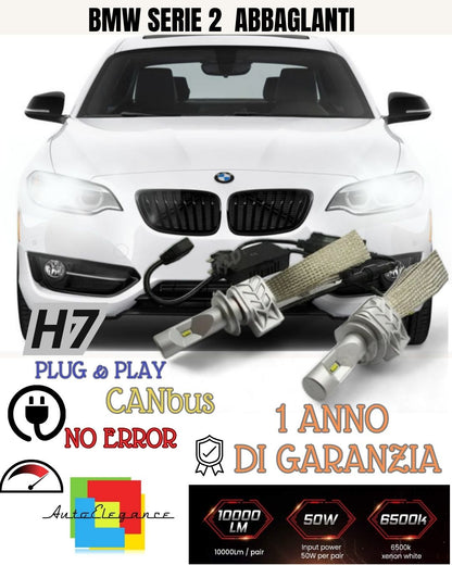 FULL LED KIT BMW SERIES 2 ACTIVE TOURER H7 6500K HIGH BEAM CANBUS 8000 LUMEN 