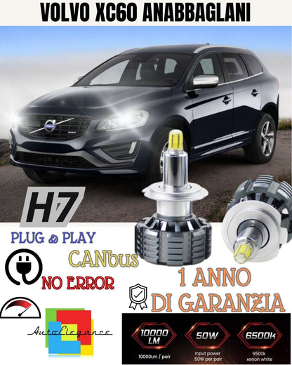 KIT LED H7 6000K CANBUS XENON 9600 LM LUMEN VOLVO XC60 NO ERROR